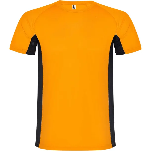 Shanghai muška sportska majica kratkih rukava - Roly Fluor Orange Solid black