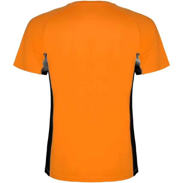 Shanghai muška sportska majica kratkih rukava - Roly Fluor Orange Crna