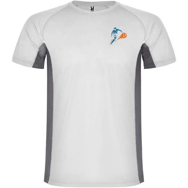 Shanghai short sleeve men's sports t-shirt - Roly White Dark Lead