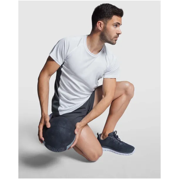 Shanghai short sleeve men's sports t-shirt - Roly Solid black Dark Lead