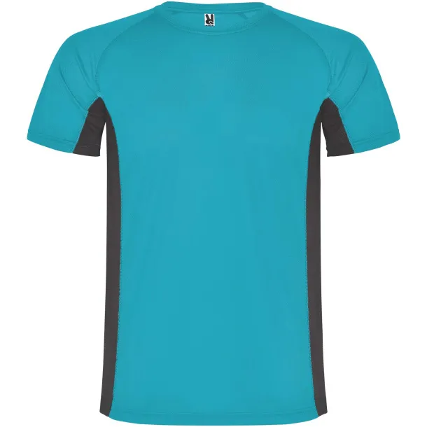 Shanghai short sleeve men's sports t-shirt - Roly Turquois Dark Lead