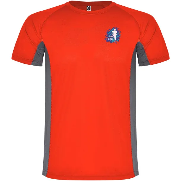 Shanghai short sleeve men's sports t-shirt - Roly Red Dark Lead