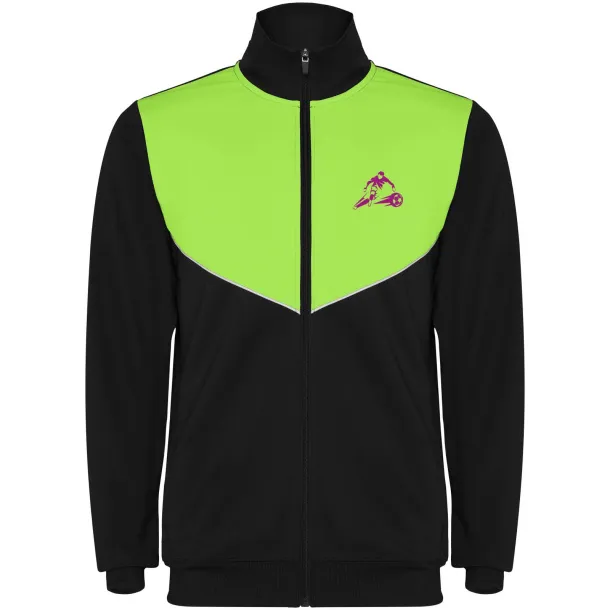 Evans kids tracksuit - Roly Solid black Lime
