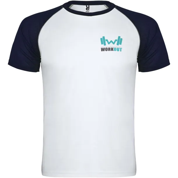 Indianapolis unisex sportska majica kratkih rukava - Roly Bijela Navy Blue
