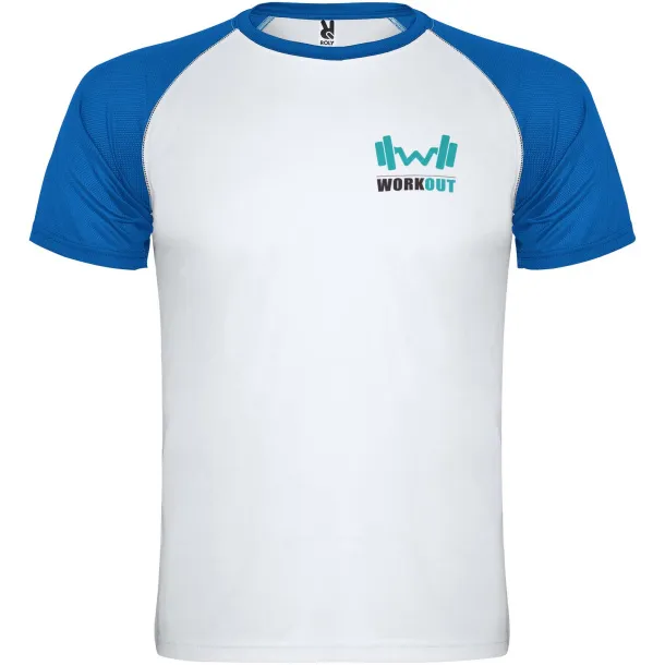 Indianapolis short sleeve unisex sports t-shirt - Roly White Royal blue