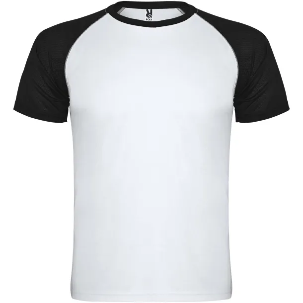 Indianapolis unisex sportska majica kratkih rukava - Roly Bijela Solid black