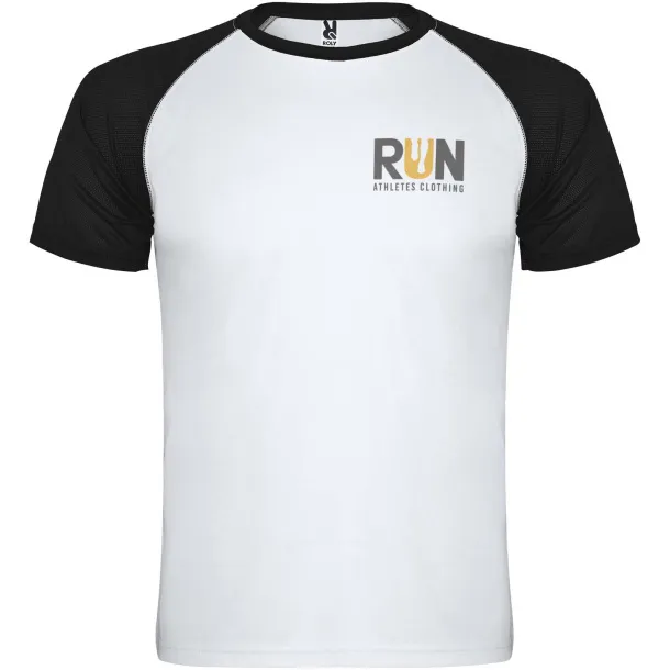 Indianapolis short sleeve unisex sports t-shirt - Roly White Solid black