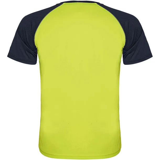 Indianapolis unisex sportska majica kratkih rukava - Roly Fluor Yellow Navy Blue