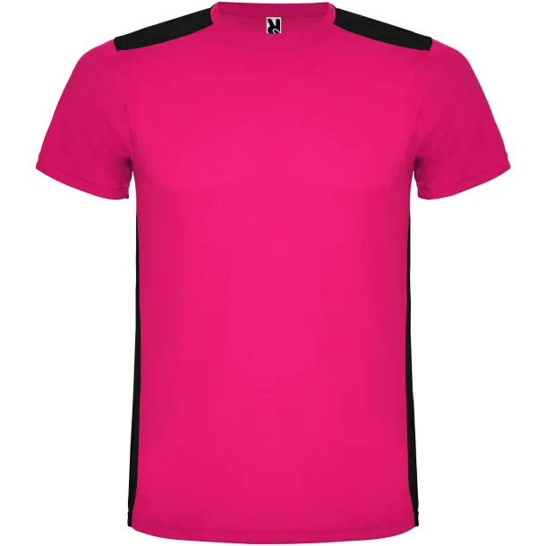 Detroit short sleeve unisex sports t-shirt - Roly Fuchsia Crna