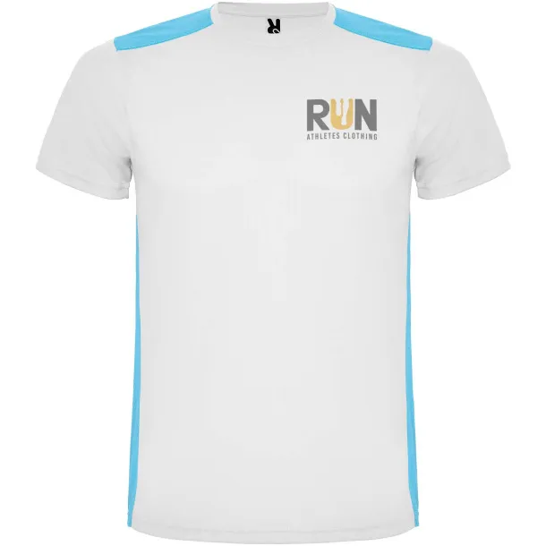 Detroit short sleeve unisex sports t-shirt - Roly White Turquois