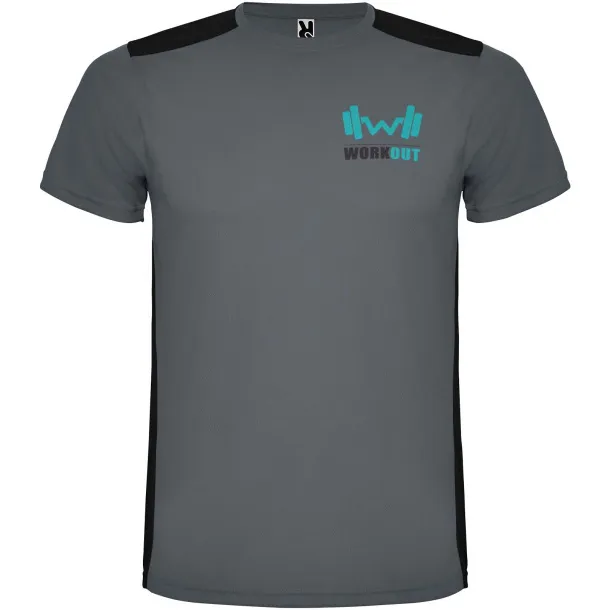 Detroit short sleeve unisex sports t-shirt - Roly Ebony Crna