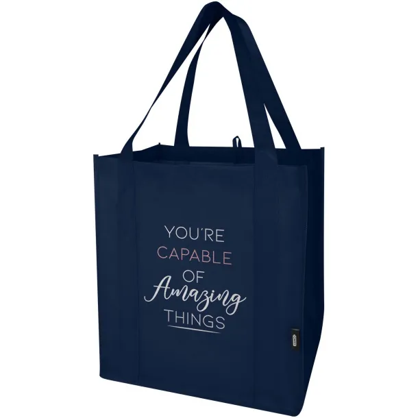 Liberty GRS recycled non-woven bottom board tote bag 29L Navy Blue