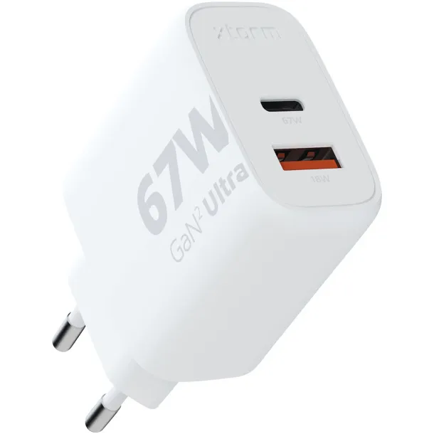 Xtorm XEC067 GaN² Ultra punjač za zidnu utičnicu, 67W - Xtorm Bijela