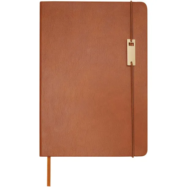 Legato A5 notebook and rollerball pen set (blue ink) - Luxe Brown