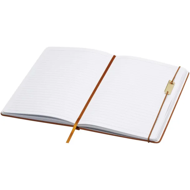 Legato A5 notebook and rollerball pen set (blue ink) - Luxe Brown