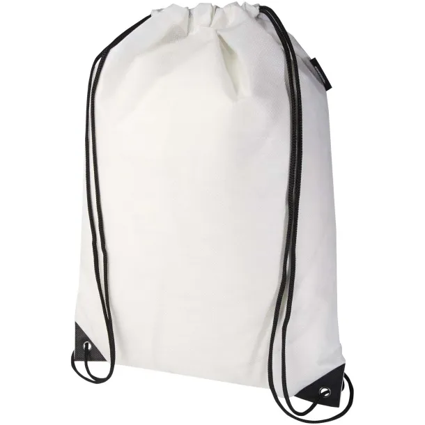 Evergreen GRS recycled non-woven drawstring bag 5L White