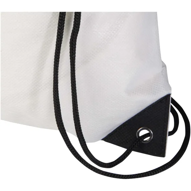 Evergreen GRS recycled non-woven drawstring bag 5L White