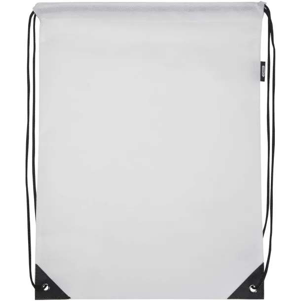 Evergreen GRS recycled non-woven drawstring bag 5L White