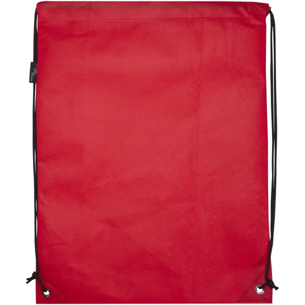 Evergreen GRS recycled non-woven drawstring bag 5L Red