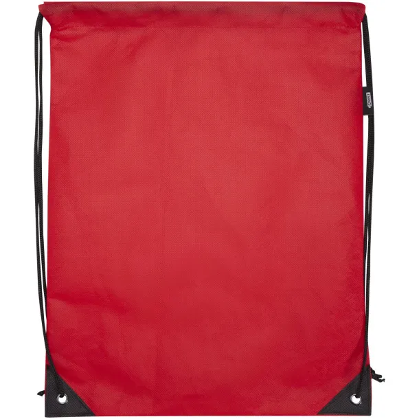 Evergreen GRS recycled non-woven drawstring bag 5L Red