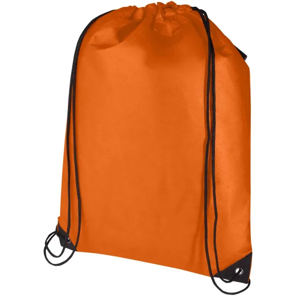 Evergreen GRS recycled non-woven drawstring bag 5L Orange