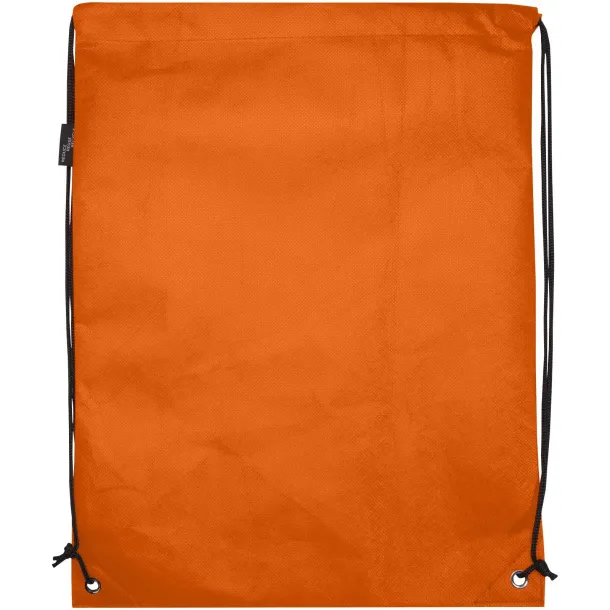 Evergreen GRS recycled non-woven drawstring bag 5L Orange