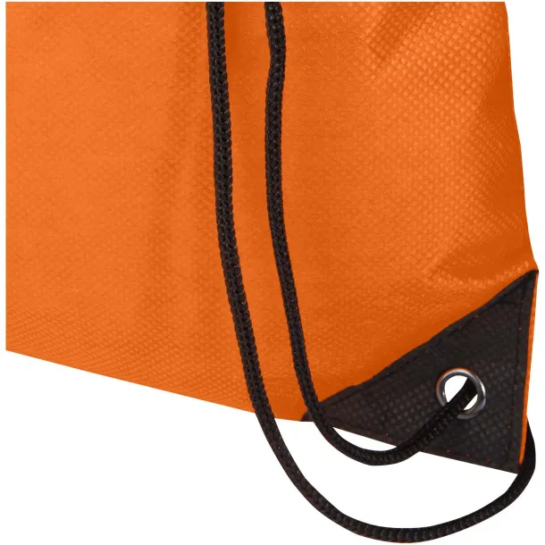 Evergreen GRS recycled non-woven drawstring bag 5L Orange