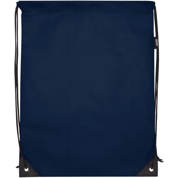 Evergreen GRS recycled non-woven drawstring bag 5L Navy Blue