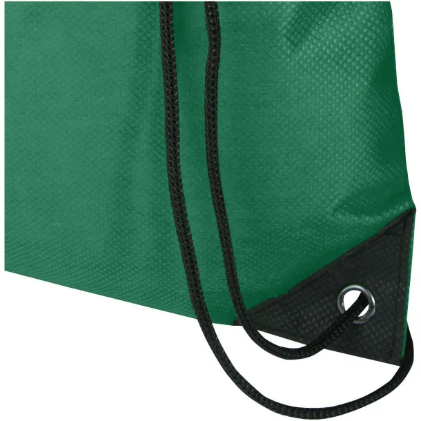 Evergreen GRS recycled non-woven drawstring bag 5L Green