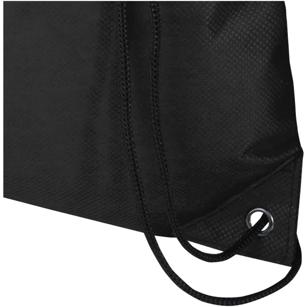 Evergreen GRS recycled non-woven drawstring bag 5L Crna
