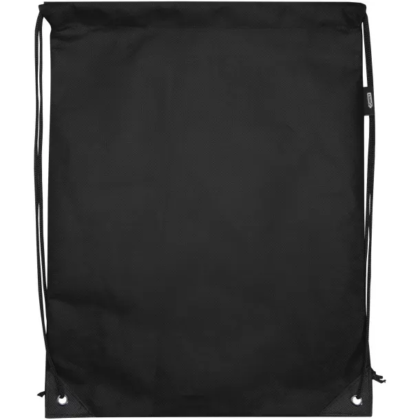 Evergreen GRS recycled non-woven drawstring bag 5L Crna