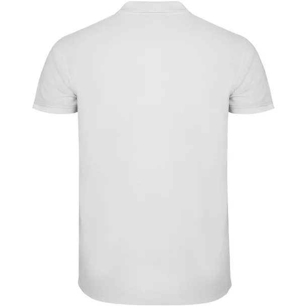 Star short sleeve kids polo - Roly White