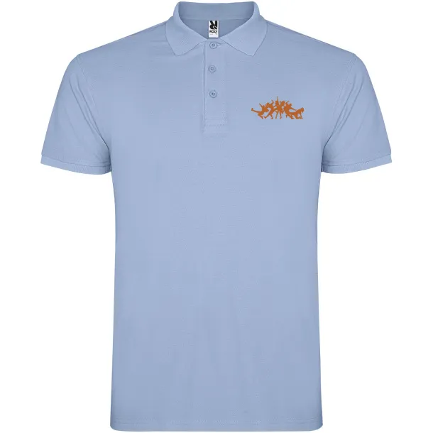 Star short sleeve kids polo - Roly Sky blue