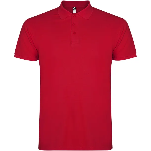 Star short sleeve kids polo - Roly Red