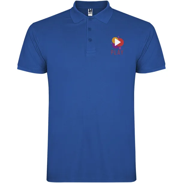Star short sleeve kids polo - Roly Royal blue