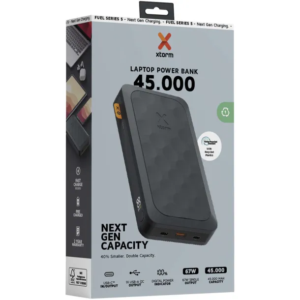 Xtorm FS5451 Fuel Series 67W prijenosna baterija, 45.000 mAh - Xtorm Midnight Black