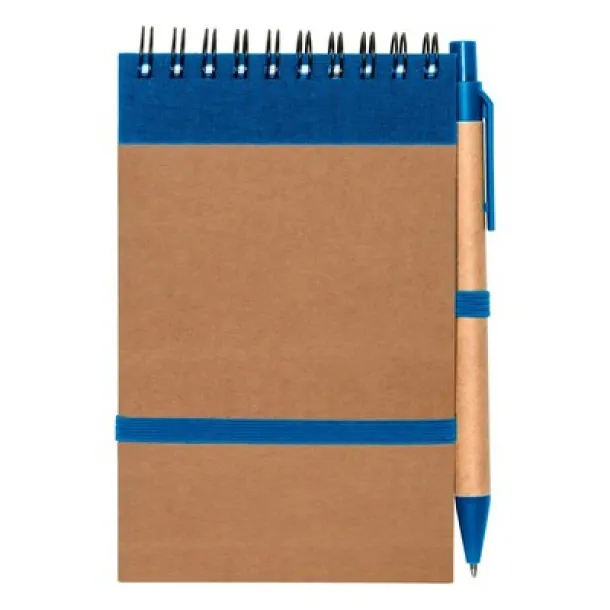  Notebook approx. A6 with ball pen blue