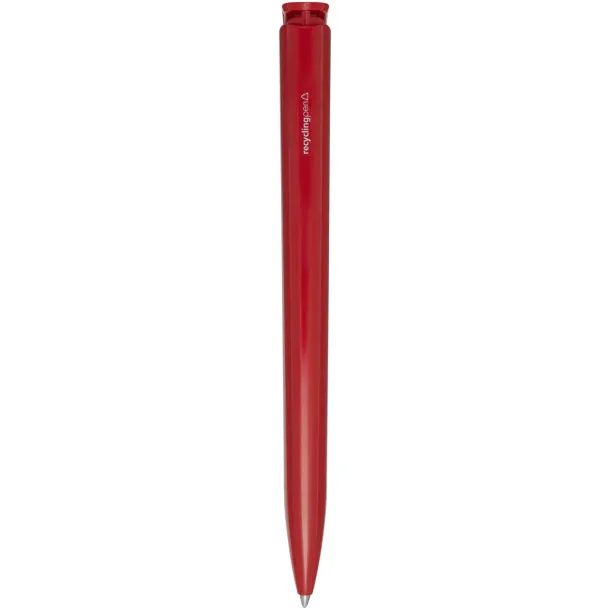 Lucia recycled plastic ballpoint pen (black ink) - Marksman Red