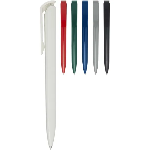 Lucia recycled plastic ballpoint pen (black ink) - Marksman Red