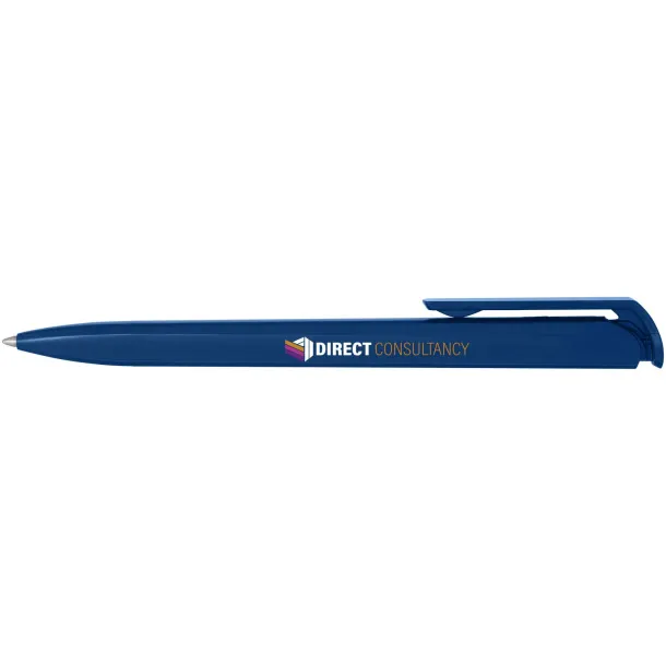 Lucia recycled plastic ballpoint pen (black ink) - Marksman Blue