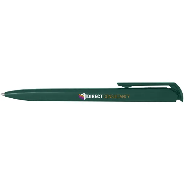 Lucia recycled plastic ballpoint pen (black ink) - Marksman Forest green