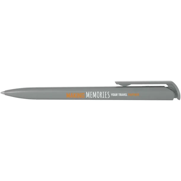 Lucia recycled plastic ballpoint pen (black ink) - Marksman Grey