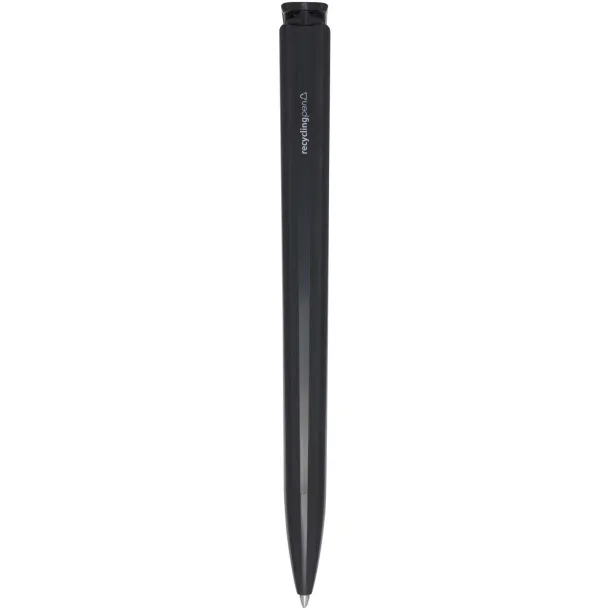 Lucia recycled plastic ballpoint pen (black ink) - Marksman Solid black