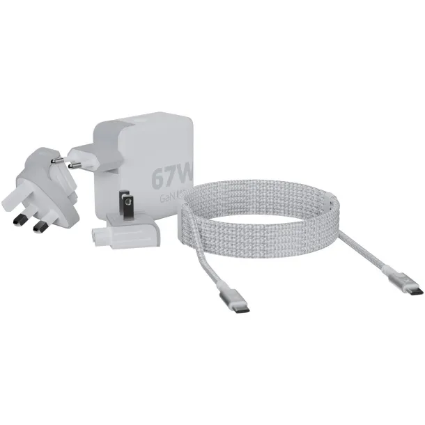 Xtorm XVC2067 GaN Ultra 67W putni punjač s USB-C PD kabelom od 100W - Xtorm Bijela