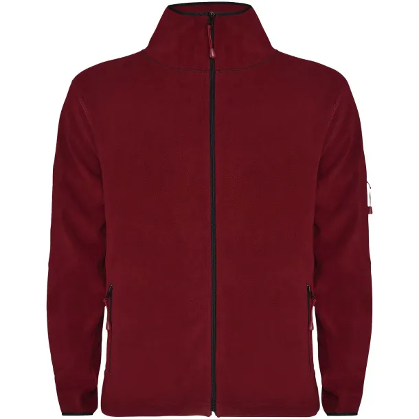 Luciane men's full zip fleece jacket - Roly Garnet
