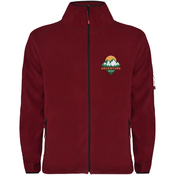Luciane men's full zip fleece jacket - Roly Garnet