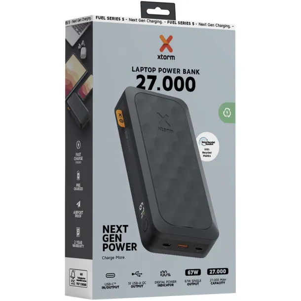 Xtorm FS5271 Fuel Series 27.000 mAh 67W power bank - Xtorm Transparent black