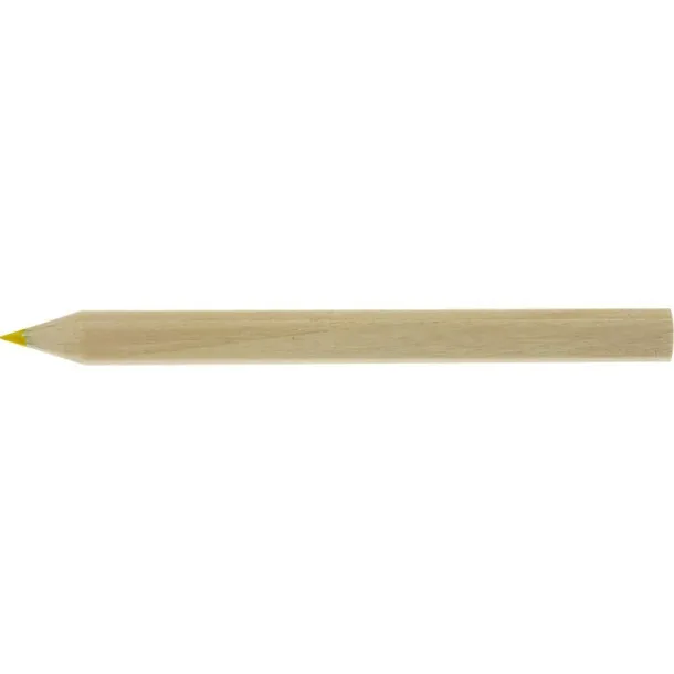  Colour pencil set with pencil sharpener yellow