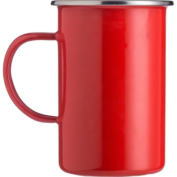  Enamel mug 550 ml red