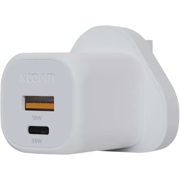 Xtorm XEC035G GaN² Ultra 35W punjač za zidnu utičnicu – UK utikač - Xtorm Bijela